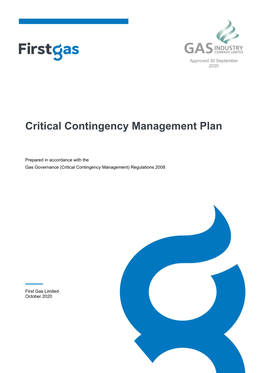 Critical Contingency Management Plan