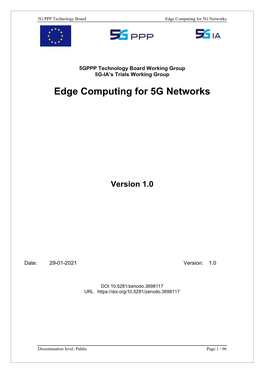 Edge Computing for 5G Networks