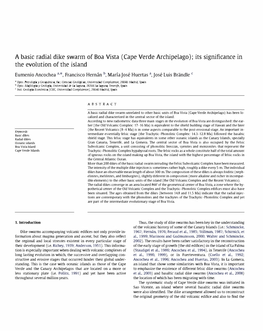 A Basic Radial Dike Swarm of Boa Vista (Cape Verde Archipelago); Its Significance in the Evolution of the Island