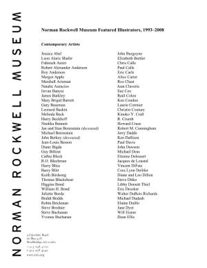 Norman Rockwell Museum Featured Illustrators, 1993–2008