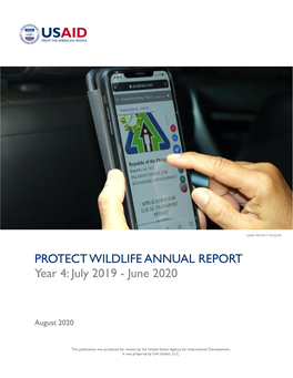 PROTECT WILDLIFE ANNUAL REPORT Year 4: July 2019 - June 2020