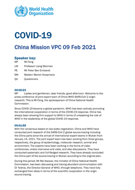 COVID-19 China Mission VPC 09 Feb 2021