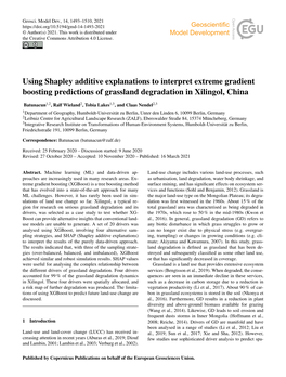 Using Shapley Additive Explanations to Interpret Extreme Gradient Boosting Predictions of Grassland Degradation in Xilingol, China