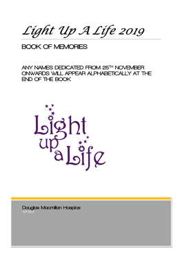 Light up a Life 2019 BOOK of MEMORIES