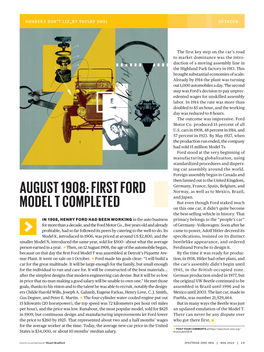 August 1908: First Ford Model T Completed