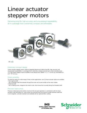 Linear Actuator Stepper Motors