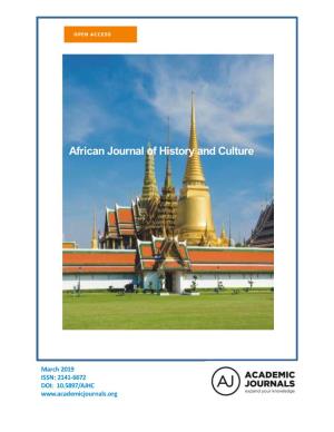 African Journal of History and Culture