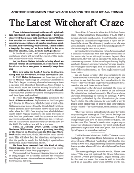 The Latest Witchcraft Craze