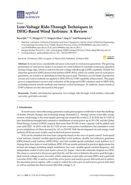 Low-Voltage Ride-Through Techniques in DFIG-Based Wind Turbines: a Review