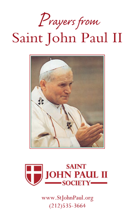 Prayers from Saint John Paul II