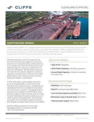 Northshore Mining Fact Sheet