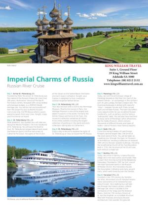 Imperial Charms of Russia 5FMFQIPOF   Russian River Cruise XXXLJOHXJMMJBNUSBWFMDPNBV