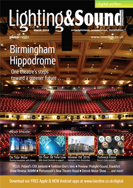 Birmingham Hippodrome One Theatre’S Steps Toward a Greener Future