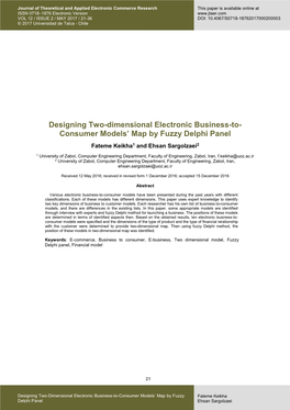 Designing Two-Dimensional Electronic Business-To-Consumer Models' Map by Fuzzy Delphi Panel