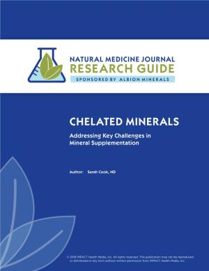 CHELATED MINERALS Addressing Key Challenges in Mineral Supplementation