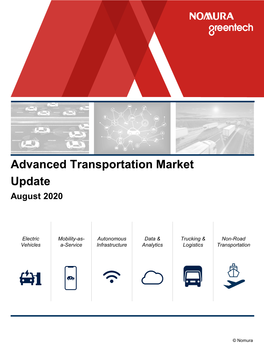 August 2020 Advanced Transportation Monthly Update