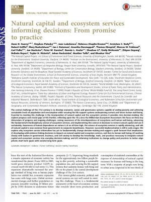 Natural Capital and Ecosystem Services Informing Decisions: from Promise to Practice Anne D