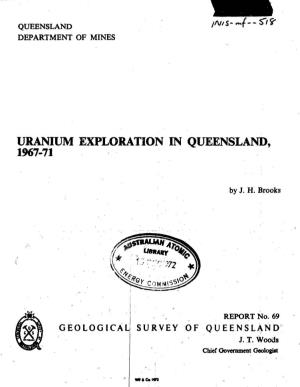 Uranium Exploration in Queensland, 1967-71