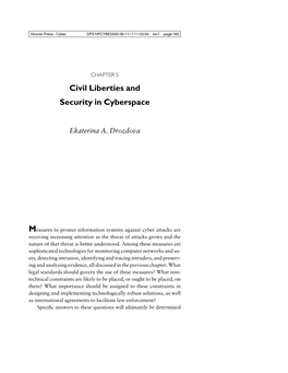 Civil Liberties and Security in Cyberspace