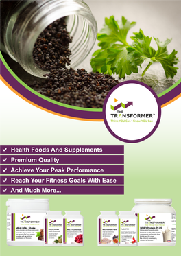 Health Foods and Supplements * Premium Quality