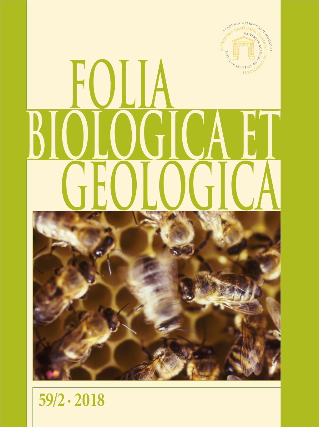59/2 · 2018 FOLIA BIOLOGICA ET GEOLOGICA Ex: Razprave Razreda Za Naravoslovne Vede Dissertationes Classis IV (Historia Naturalis)