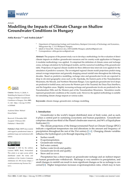 Modelling the Impacts of Climate Change on Shallow Groundwater Conditions in Hungary