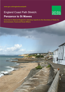 Penzance to St Mawes Overview to Natural England’S Statutory Reports to the Secretary of State for Environment, Food and Rural Affairs