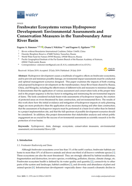 Freshwater Ecosystems Versus Hydropower Development: Environmental Assessments and Conservation Measures in the Transboundary Amur River Basin