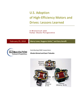 U.S. Adoption of High-Efficiency Motors and Drives: Lessons Learned