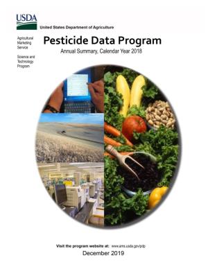 Pesticide Data Program Annual Summary for Calendar Year 2018