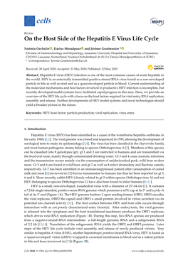 On the Host Side of the Hepatitis E Virus Life Cycle