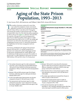 Aging of the State Prison Population, 1993–2013 E