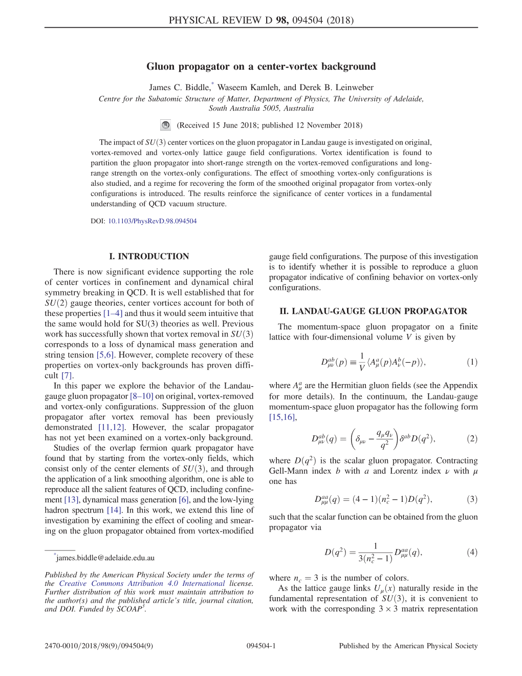 Gluon Propagator on a Center-Vortex Background