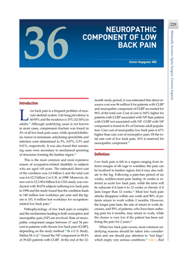 Neuropathic Component of Low Back Pain of Low Back Component Neuropathic +2 ) Enters Into Cell