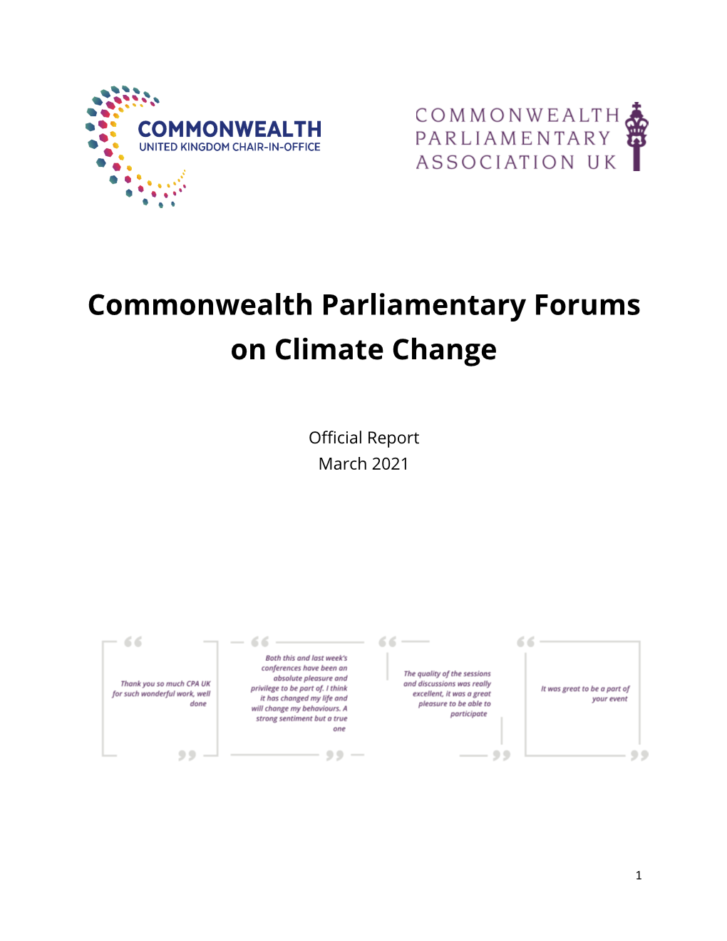 Commonwealth Parliamentary Forums on Climate Change