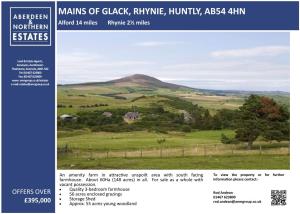 MAINS of GLACK, RHYNIE, HUNTLY, AB54 4HN Alford 14 Miles Rhynie 2½ Miles