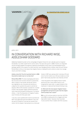 In Conversation with Richard Wise, Addleshaw Goddard