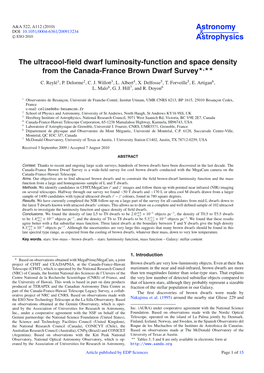 The Ultracool-Field Dwarf Luminosity-Function and Space