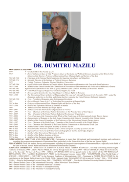 Dr. Dumitru Mazilu