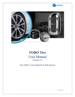 FOBO Tire User Manual Version 3.1