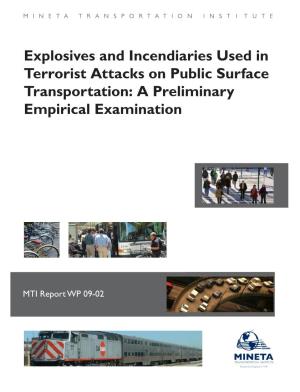 Explosives and Incendiaries Used in Terrorist Attacks on Public Surface