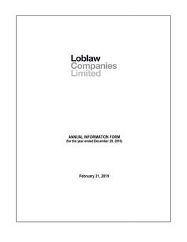 Loblaw AIF 2018