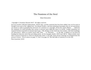 The Passions of the Soul
