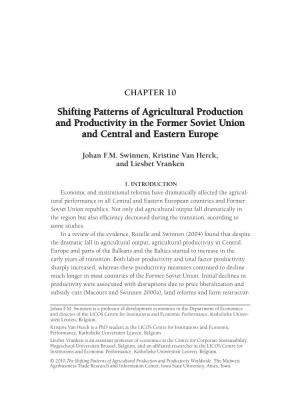Chapter 10. Shifting Patterns of Agricultural Production And