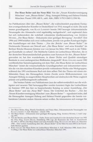 Der Blaue Reiter Und Das Neue Bild. Von Der „Neuen Künstlervereinigung München" Zum „Blauen Reiter", Hrsg