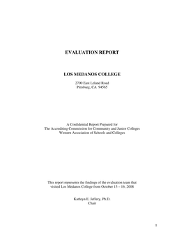 Evaluation Report