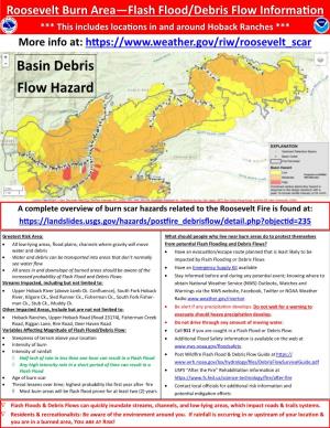 Roosevelt Burn Area—Flash Flood/Debris Flow Information