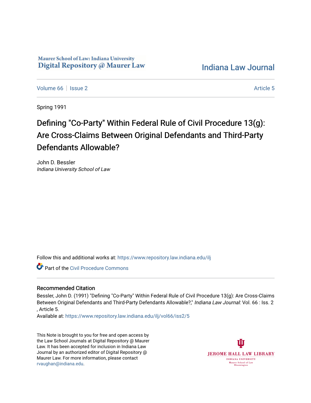 Defining Co Party Within Federal Rule Of Civil Procedure 13g Are Cross Claims Between