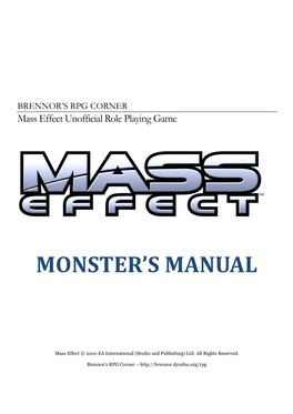 Monster's Manual