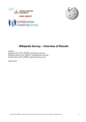 Wikipedia Survey – Overview of Results